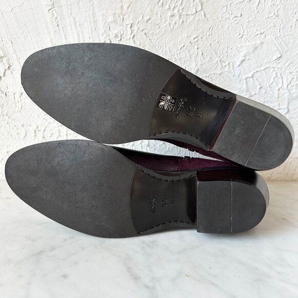 Coach Carmen Ankle Boot Oxblood Suede/Leather Side Zip - Women's Size 9.5/39.5 - Picture 7 of 10